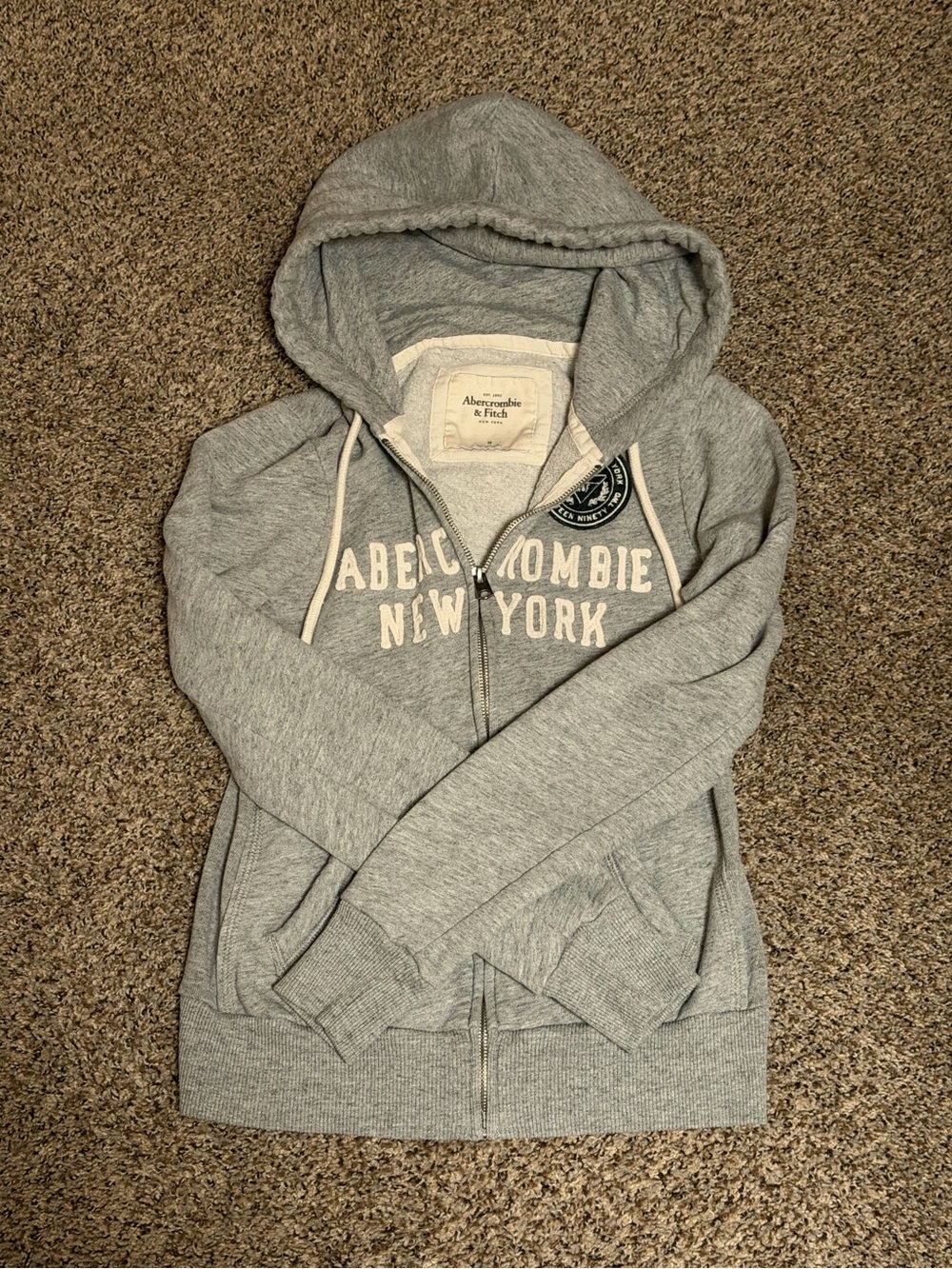 Abercrombie & Fitch Light Gray Zip-Up